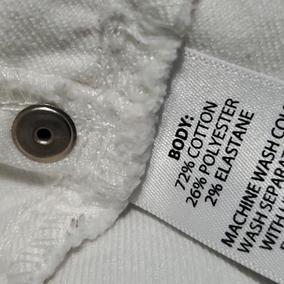 British Khaki Jeans Womens Size 8 White Pants Flexible Comfy Cropped - Picture 6 of 8